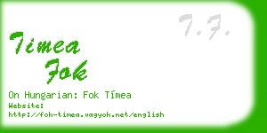 timea fok business card